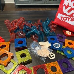 Mobius STEM Colorful Magnetic Building Block Marble Shoot Set